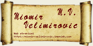 Miomir Velimirović vizit kartica